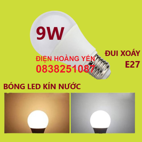 Bóng Búp Led Tròn 9W đui xoáy e27