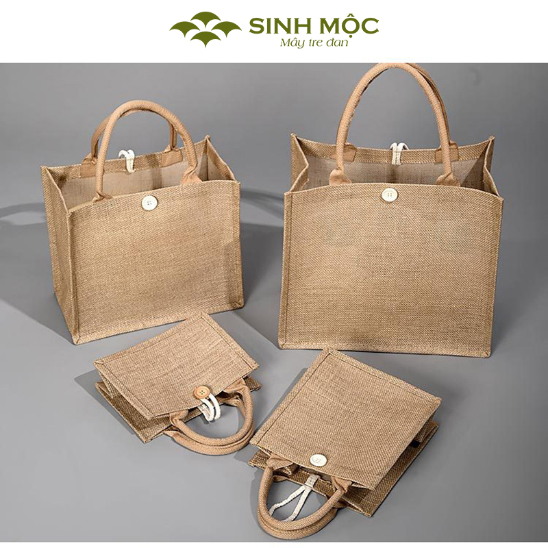 Túi cói đi biển, túi cói vintage, túi du lịch, Sinh Mộc – M3040