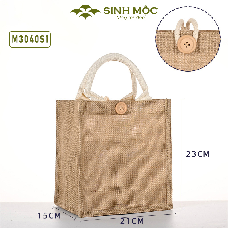 Túi cói đi biển, túi cói vintage, túi du lịch, Sinh Mộc – M3040