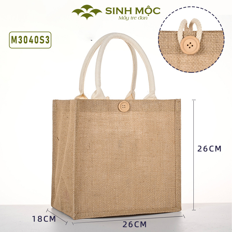 Túi cói đi biển, túi cói vintage, túi du lịch, Sinh Mộc – M3040