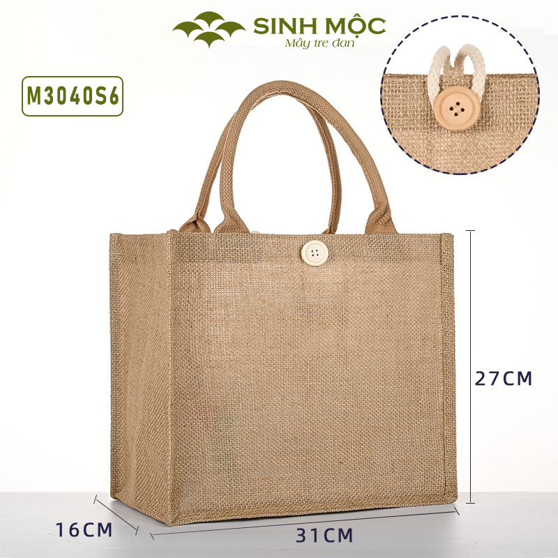 Túi cói đi biển, túi cói vintage, túi du lịch, Sinh Mộc – M3040