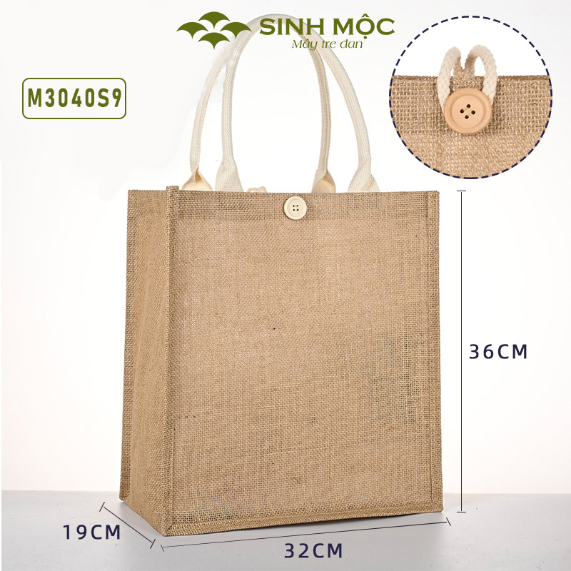 Túi cói đi biển, túi cói vintage, túi du lịch, Sinh Mộc – M3040