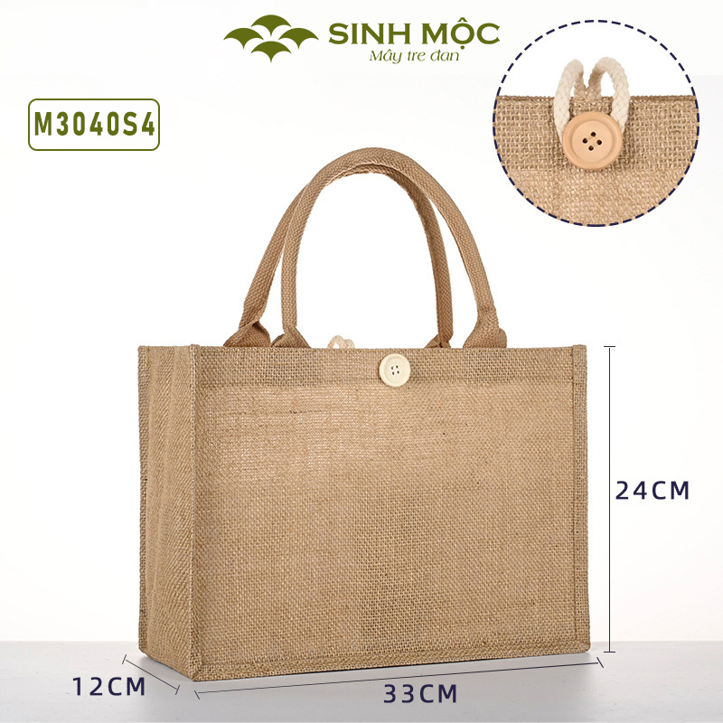 Túi cói đi biển, túi cói vintage, túi du lịch, Sinh Mộc – M3040