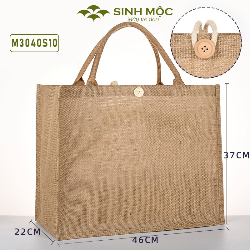 Túi cói đi biển, túi cói vintage, túi du lịch, Sinh Mộc – M3040