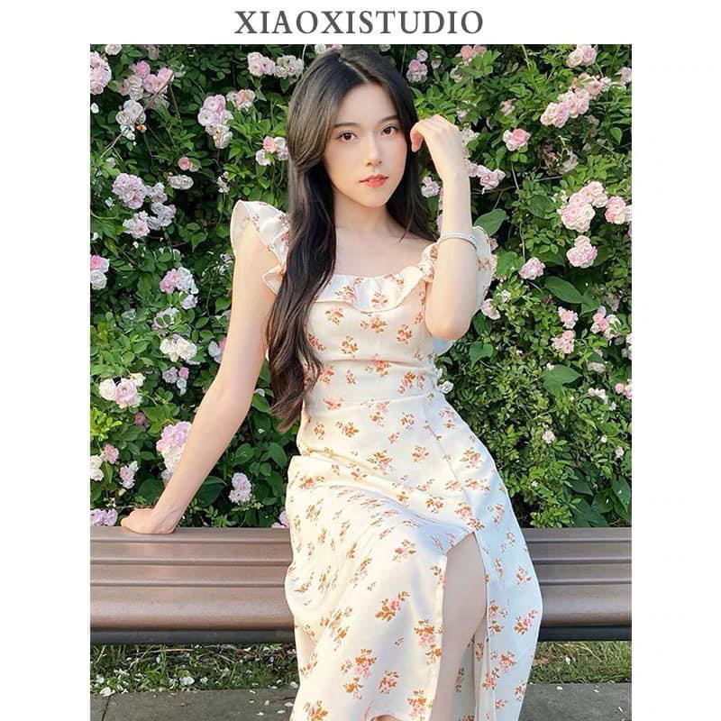 Đầm Hoa Nhí Xẻ Tà Cực Xinh Taobao