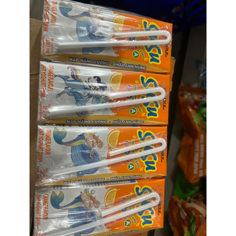 Dây Sữa Susu dâu hoặc cam IQ Vinamilk 180ml