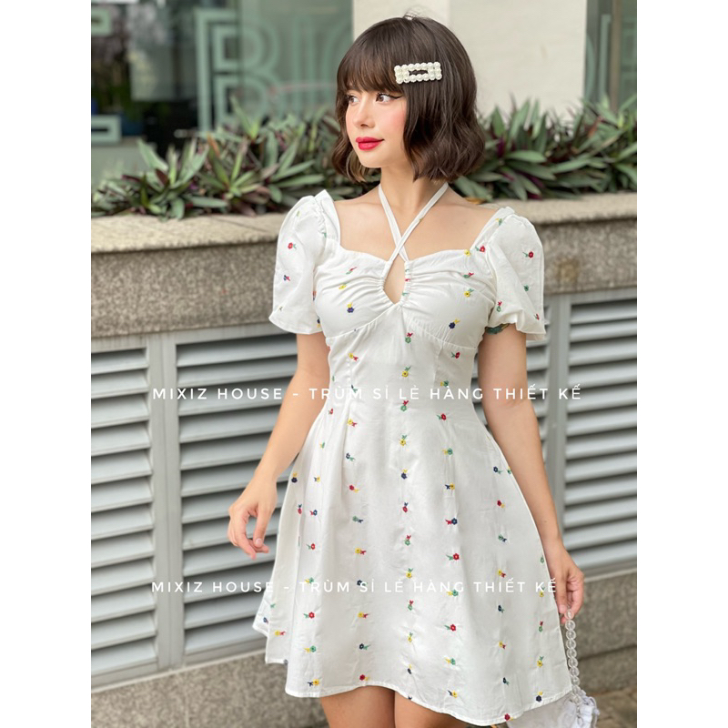 Đầm hoa nhí 3 màu dáng ngắn Mixiz House