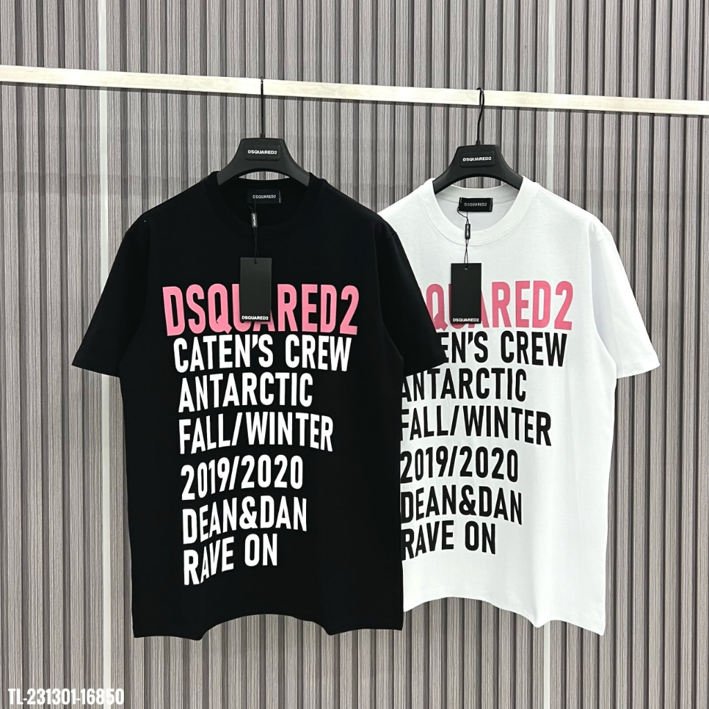 Áo thun nam nữ ĐSQ2 2019/2020 chữ hồng siêu phẩm 2023 cực đẹp