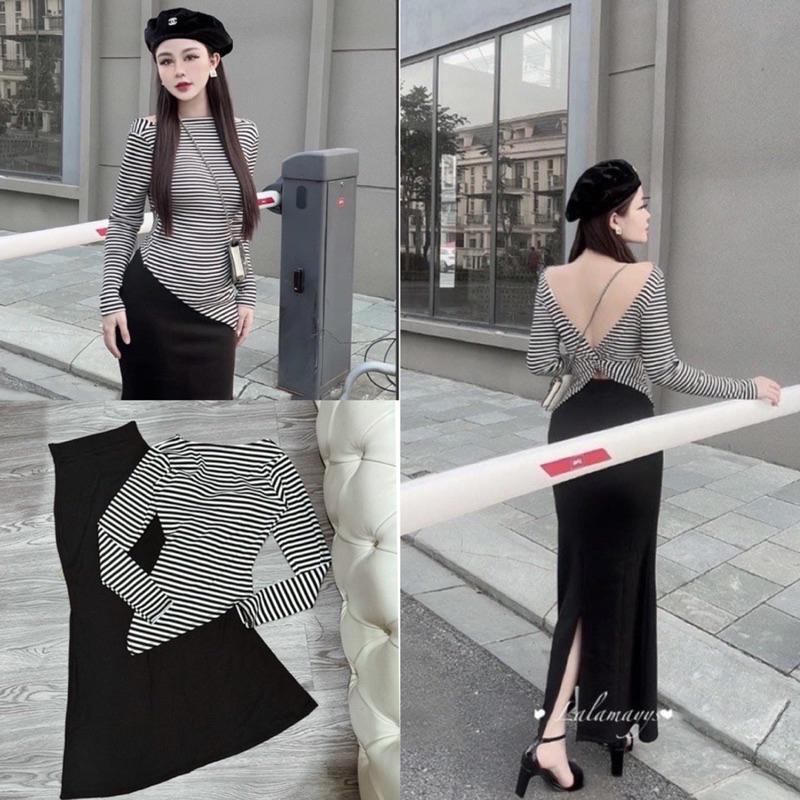 Set Vạt Chéo Váy Đuôi Cá