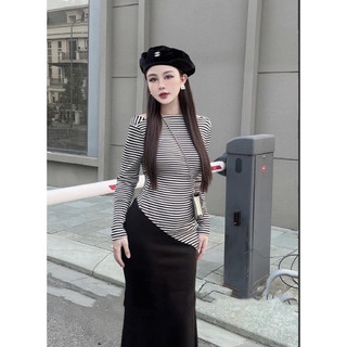 Set Vạt Chéo Váy Đuôi Cá