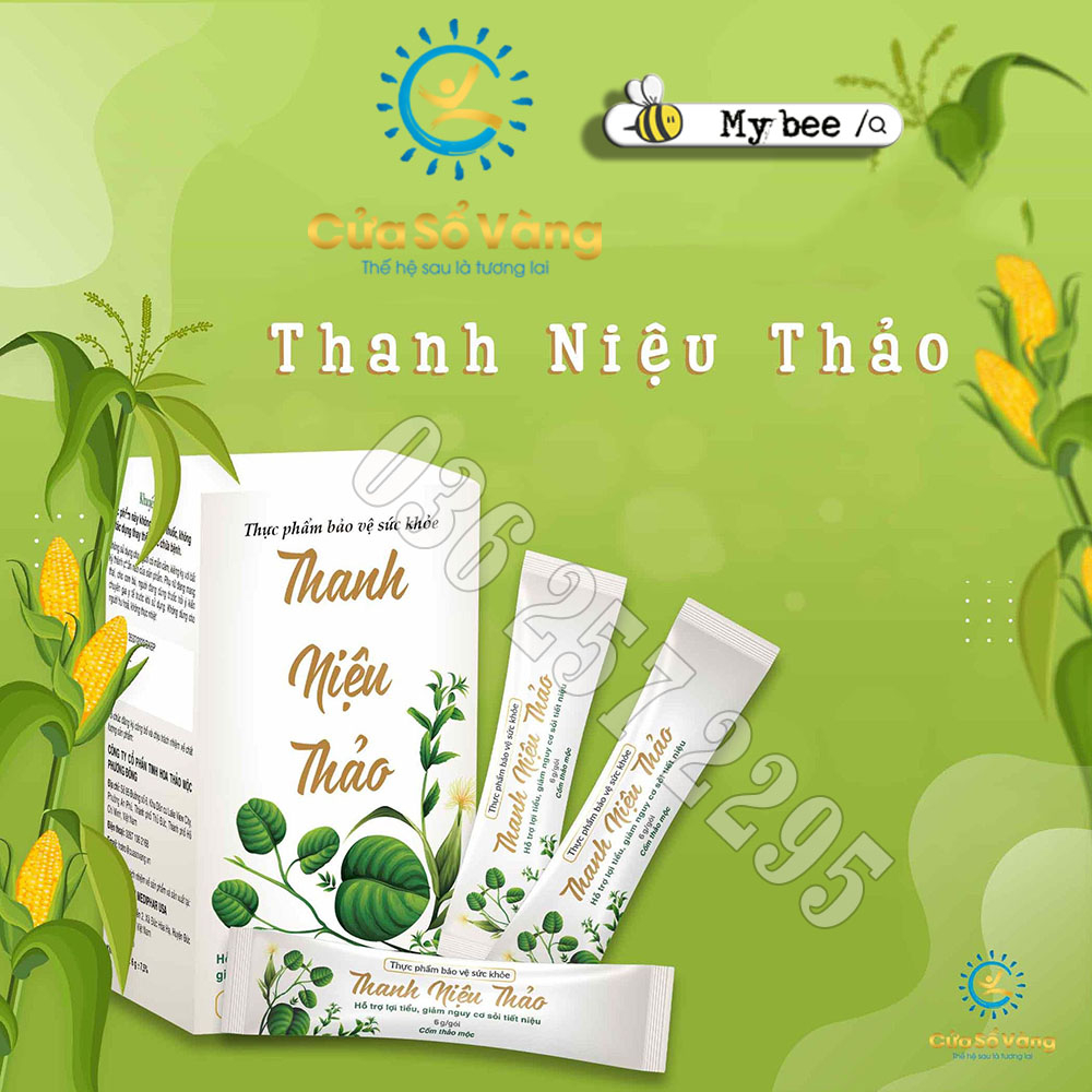 Thanh niệu thảo Cửa sổ vàng- Hỗ trợ đào thải lắng cặn đường tiết niệu- mybee