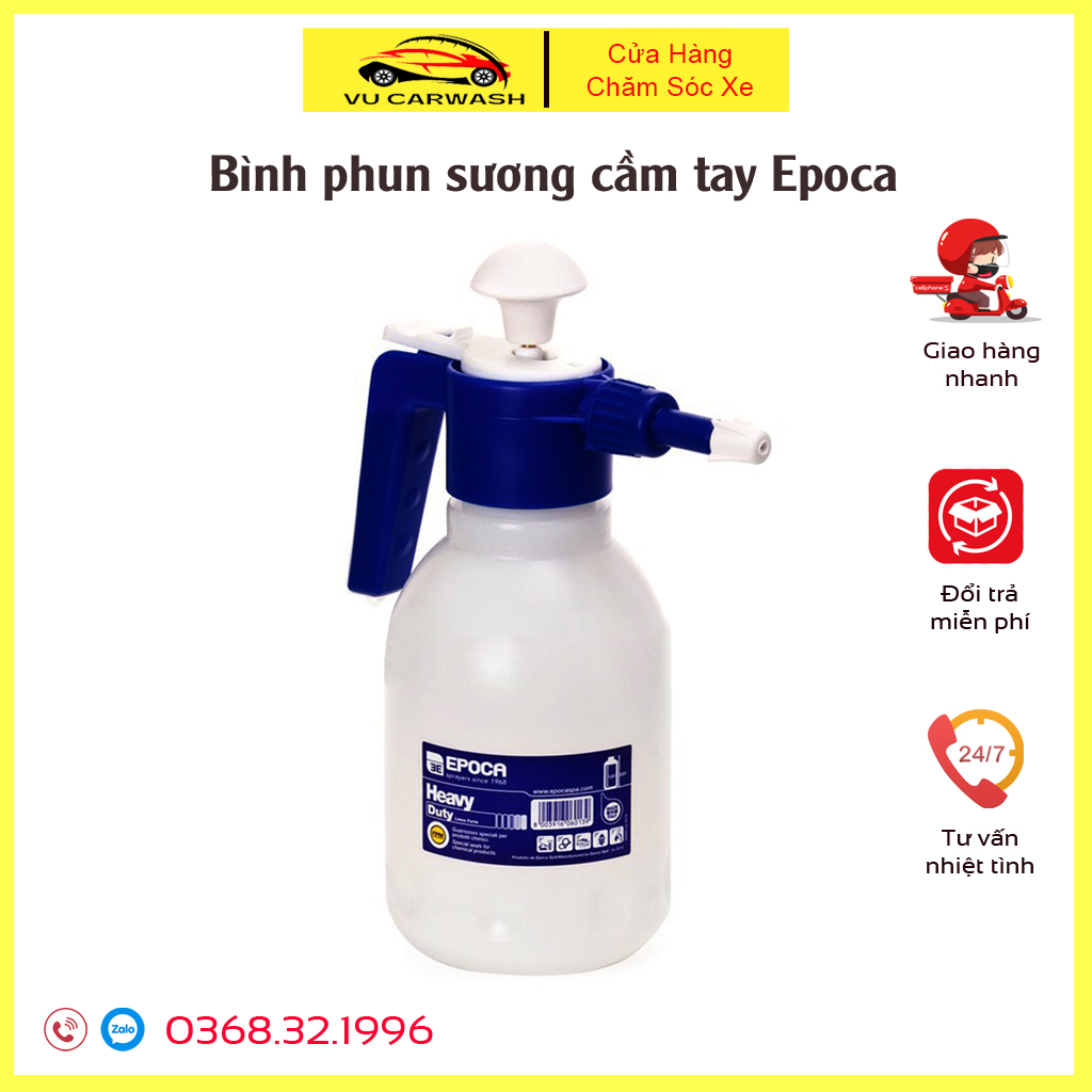 Bình phun sương Epoca VITON dùng cho dung dịch có tính axit(dung tích 2l)