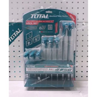 Bộ 8 lục giác đầu bi tay cầm chử T (có đế giữ) TOTAL THHW80826