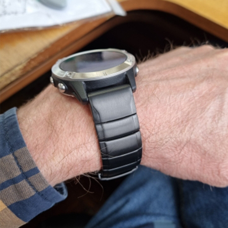 Dây kim loại, dây thép cao cấp size 22mm, 26mm ngàm quick fit dễ tháo lắp cho đồng hồ Garmin
