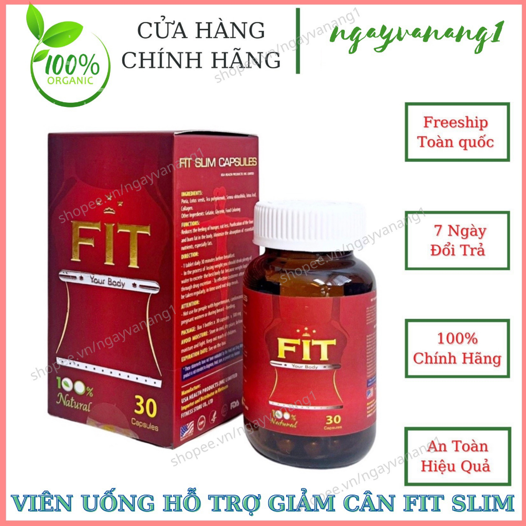 (Chính Hãng)Viên uống hỗ trợ giảm cân đẹp da Fit Your Body Slim usa - an toàn hiệu quả
