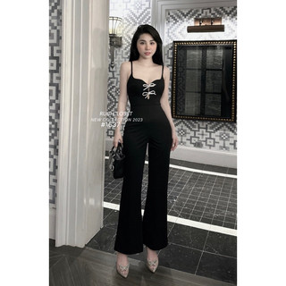 Jum body quần loe đính nơ linh hoàng