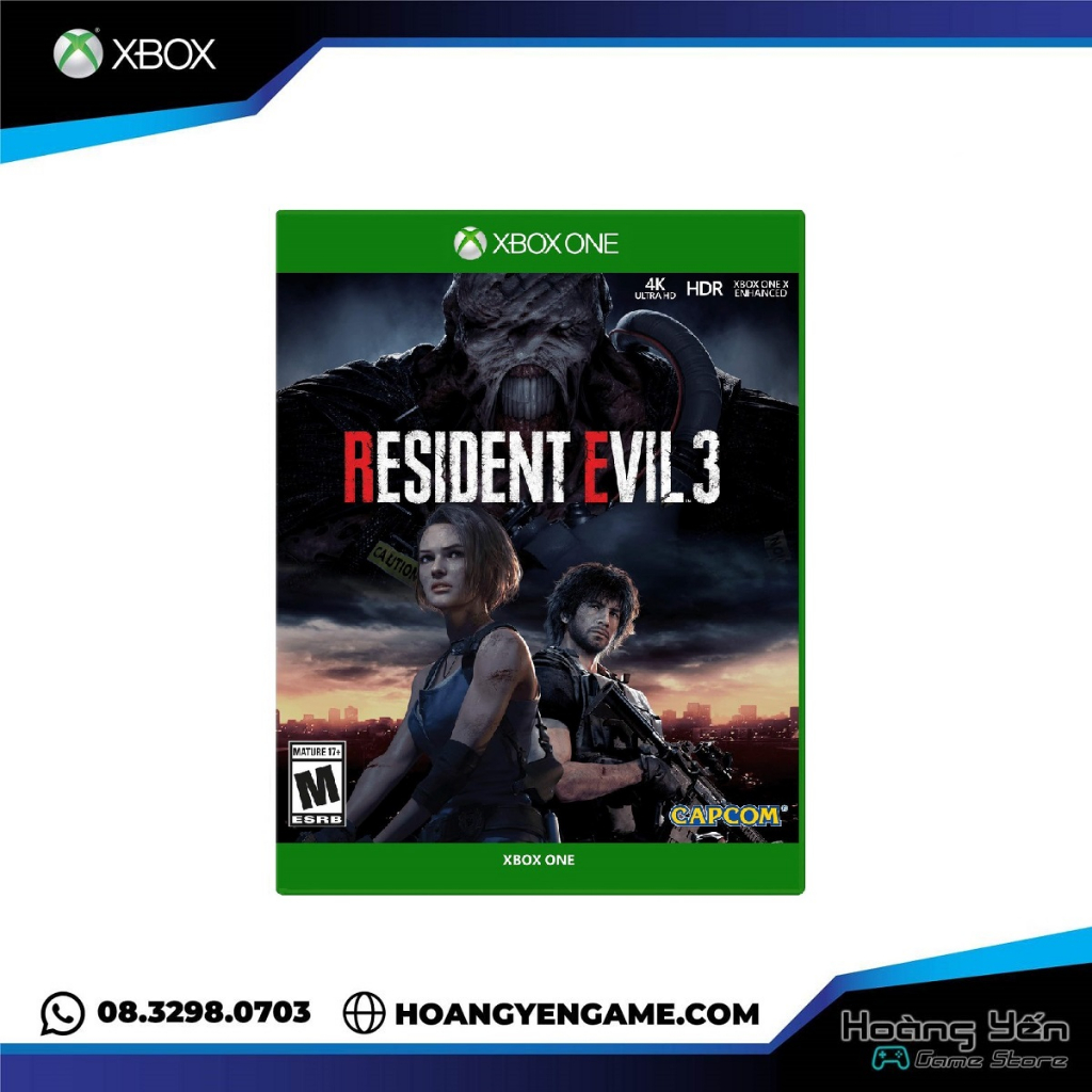 [Mã 99ELHA giảm 7% đơn 300K] Đĩa Game Xbox Resident Evil 3 Remake