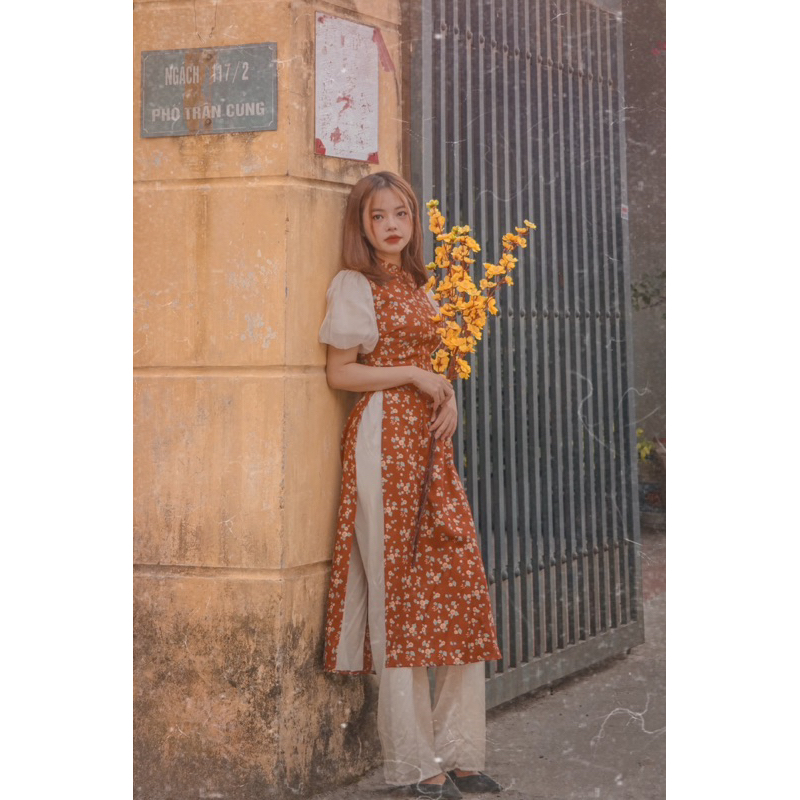 Set áo dài kèm quần Daisy size S