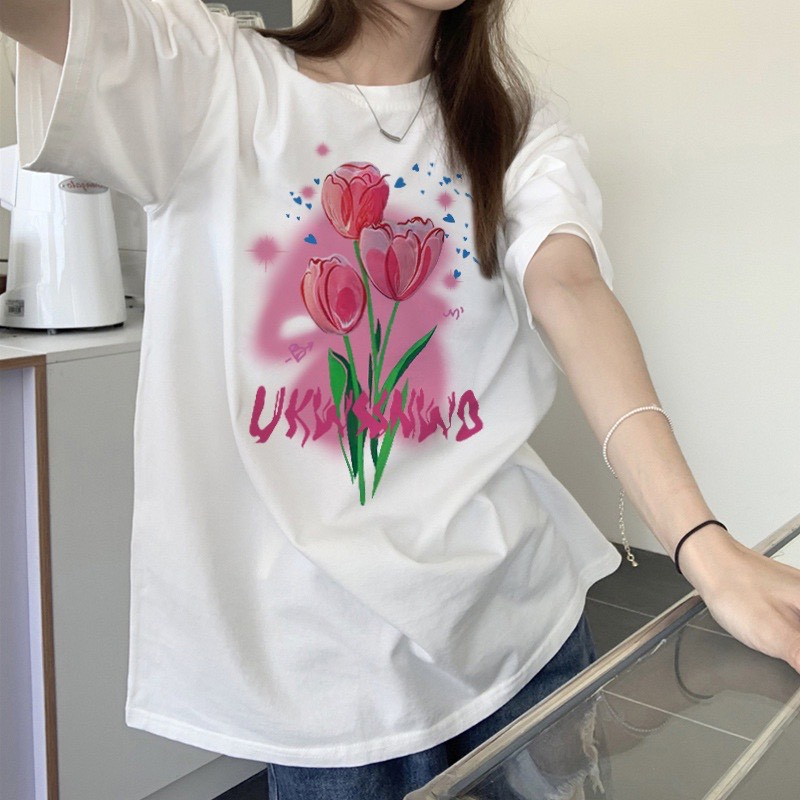 Áo 3 hoa tulip chất cotton su hot trend