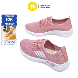 Giầy thể thao nữ SPORT kẻ sọc vải thoáng khí, gày sneaker thể thao bền đẹp giày đi bộ, đi tập nhẹ êm chân