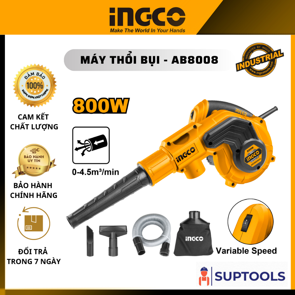 Máy thổi bụi 800W INGCO AB8008 [Hàng Chính Hãng]