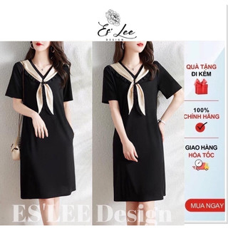 [ MẪU MỚI ] Đầm xuông thắt nơ full size 45kg - 110kg. Chất vải Manggo Hàn mềm mát, co giãn, thấm hút mồ hôi.