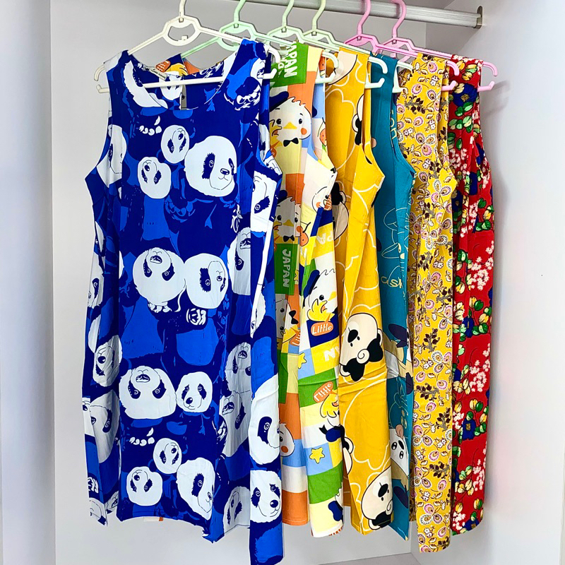 Đầm ngủ lanh sát nách mềm mát nhiều hình freesize - Mẫu 8