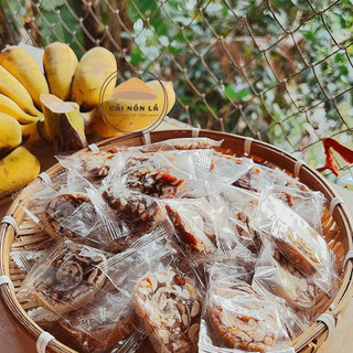 Kẹo chuối gừng đậu phộng cuộn bánh phồng - Kẹo từ chuối tươi - Đặc sản Bến Tre