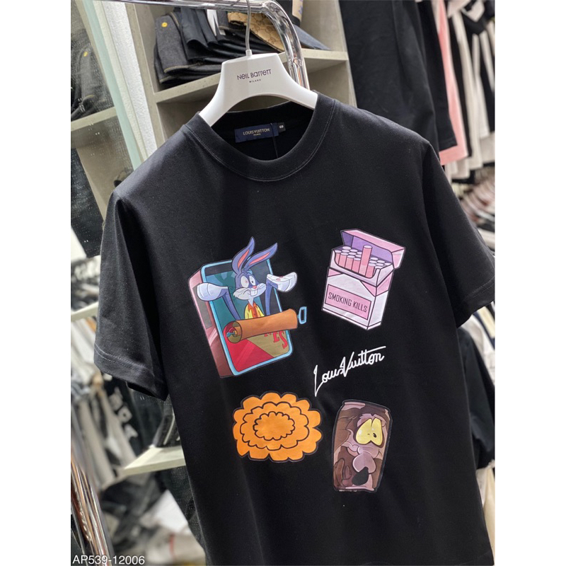 Áo Phông LV Nam Nữ In Họa Tiết Cực Đẹp - Áo Thun LV Nam Nữ In Logo Cực Chất