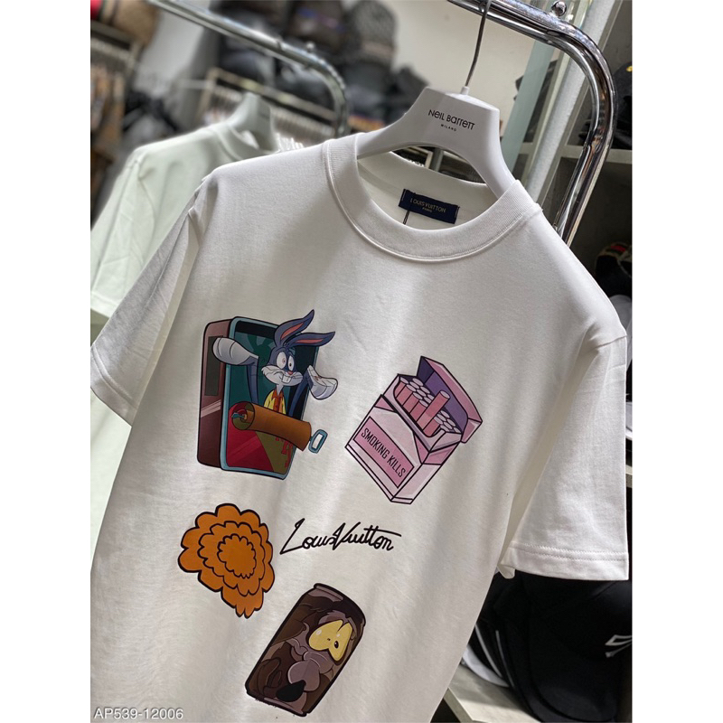 Áo Phông LV Nam Nữ In Họa Tiết Cực Đẹp - Áo Thun LV Nam Nữ In Logo Cực Chất