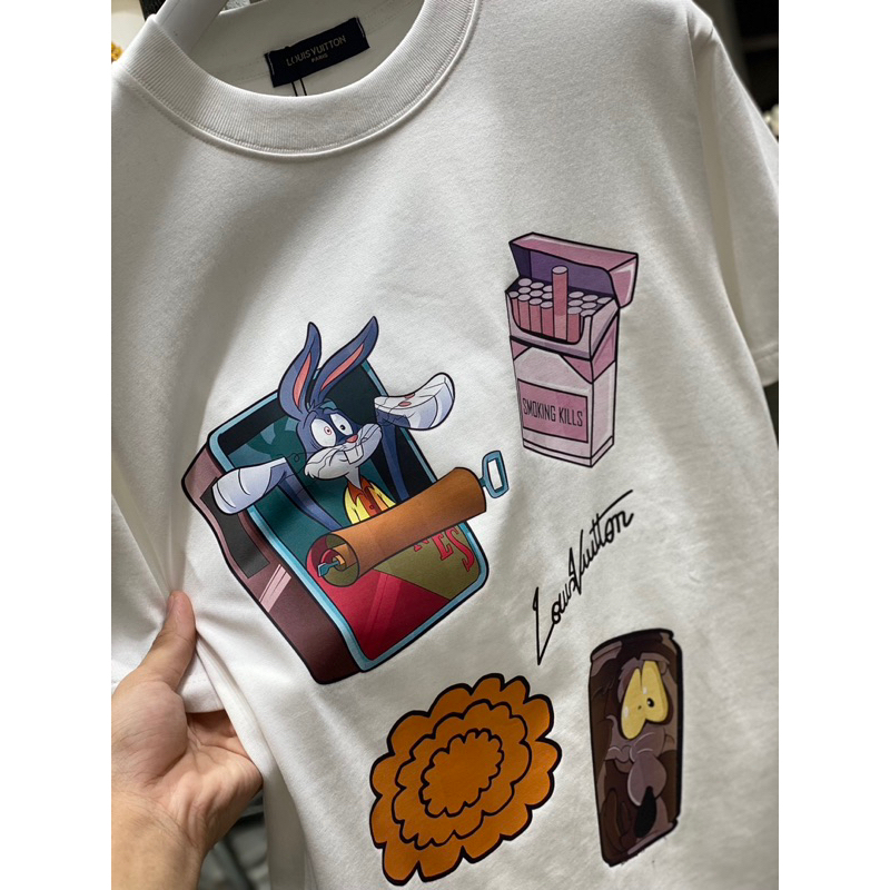 Áo Phông LV Nam Nữ In Họa Tiết Cực Đẹp - Áo Thun LV Nam Nữ In Logo Cực Chất