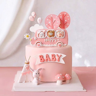 Set que cắm giấy 6 cây chấm bi hồng