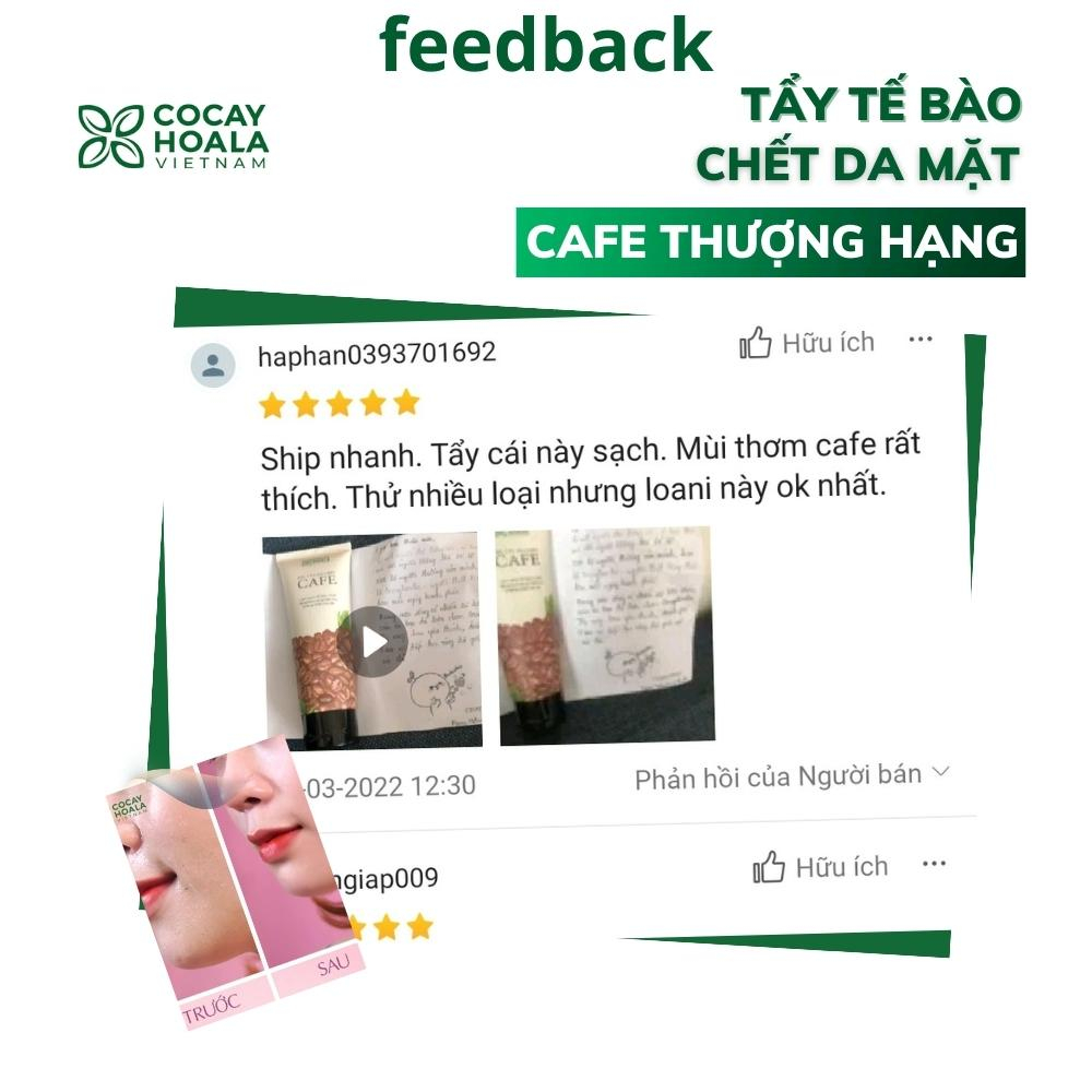 Gel Tẩy Tế Bào Chết Cho Da Mặt Cafe Cỏ Cây Hoa Lá Chính Hãng 100ml Tẩy Tbc Cà Phê Organic Sáng Da Loại Bỏ Mụn Dầu