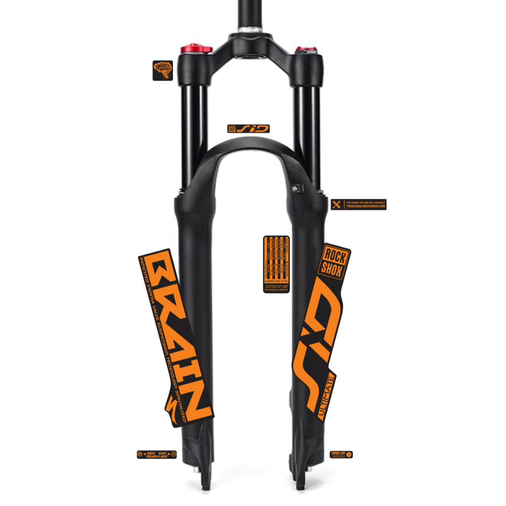 tem decal dán phuộc xe đạp địa hình rockshox sid brain 2020 | cheetahdecals.com