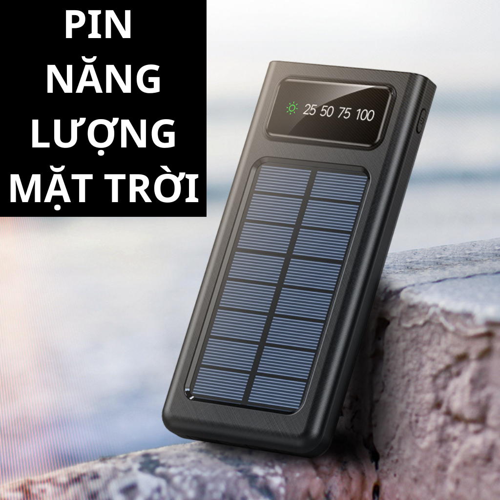 Sạc dự phòng, sạc dự phòng năng lượng mặt trời 20.000mah