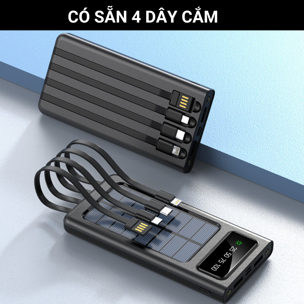 Sạc dự phòng, sạc dự phòng năng lượng mặt trời 20.000mah