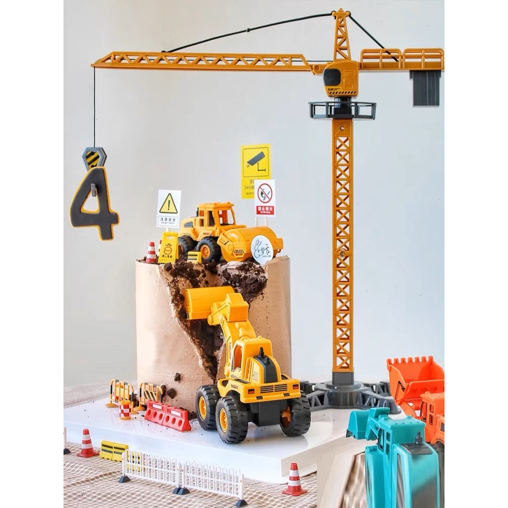 Trang trí mô hình cần cẩu công trình cao cấp