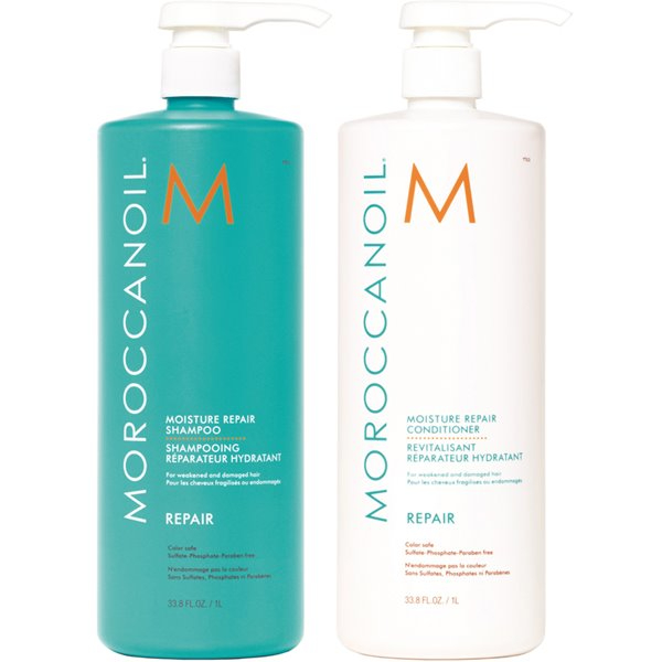 Cặp dầu gội xả MOROCCANOIL HYDRATION và MOROCCANOIL REPAIR 1000mlx2