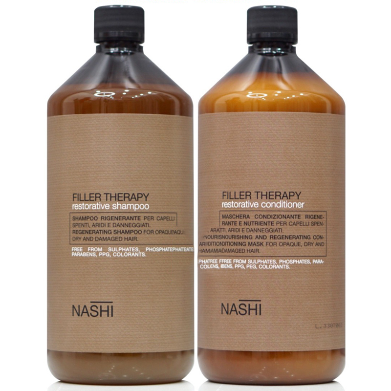 Dầu gội đầu Nashi Argan 1000ml x2 phục hồi hư tổn chuyên sâu, siêu mềm mượt