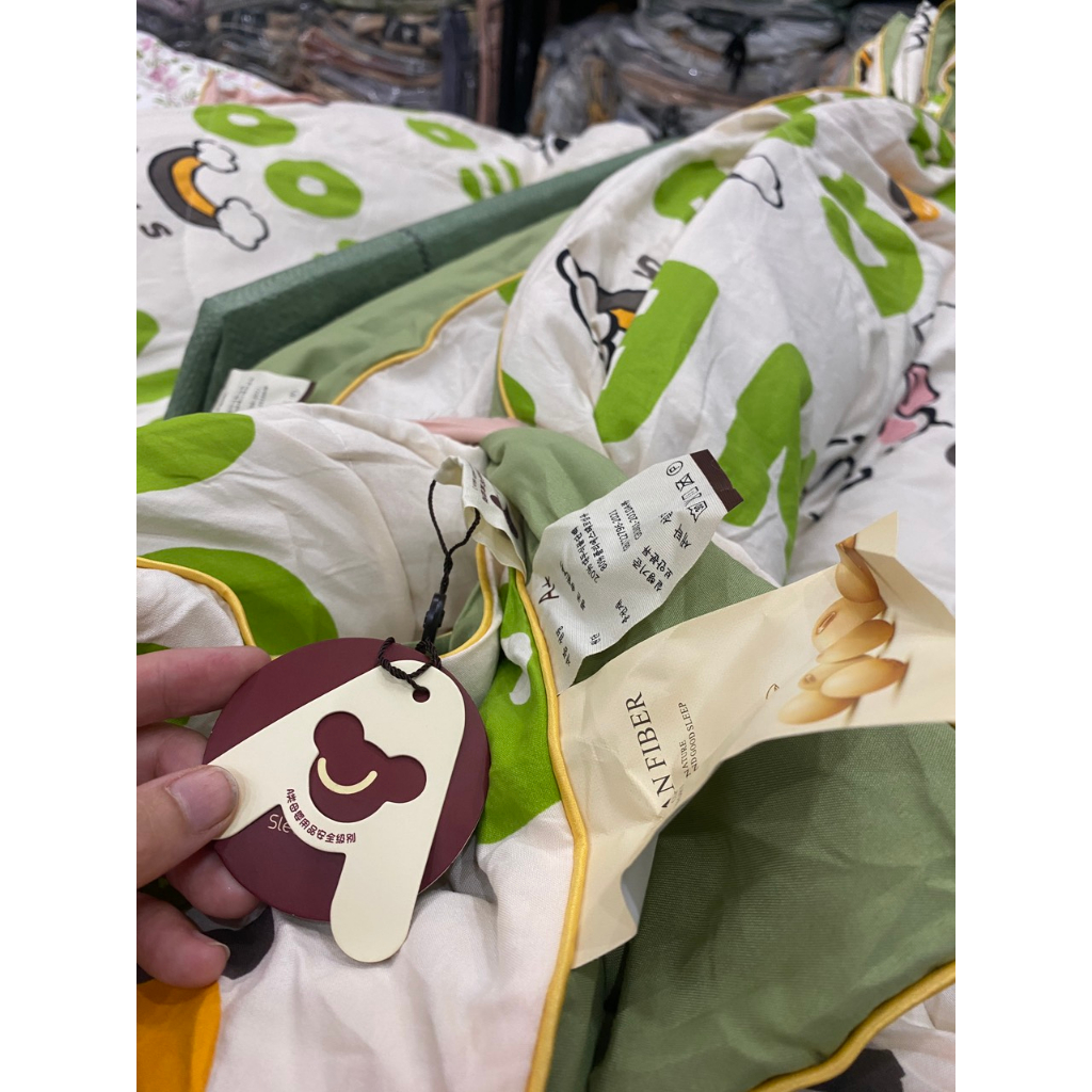 Chăn cotton đũi xơ đậu nành soybean trần bông nhập khẩu loại 1 kích thước 2mx2m3, chất cotton đũi cao cấp mềm mịn