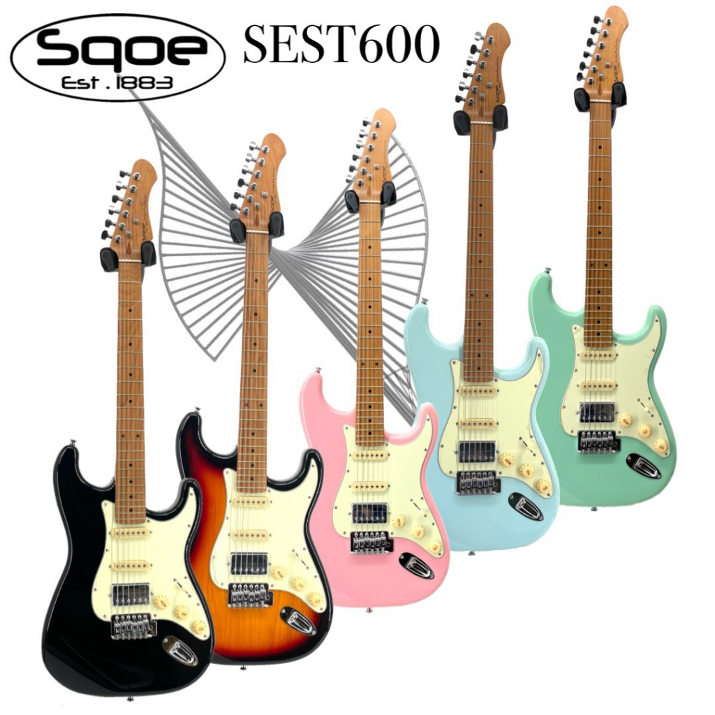 Electric Guitar, Guitar Điện Sqoe SEST600 Stratocaster HSS Chính Hãng