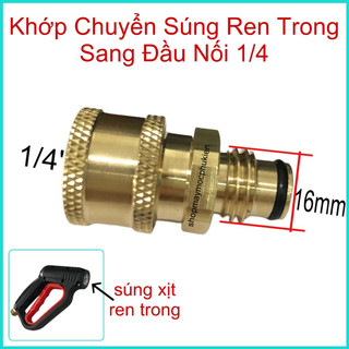 Khớp chuyển súng ren trong 16mm sang đầu nối nhanh 1/4