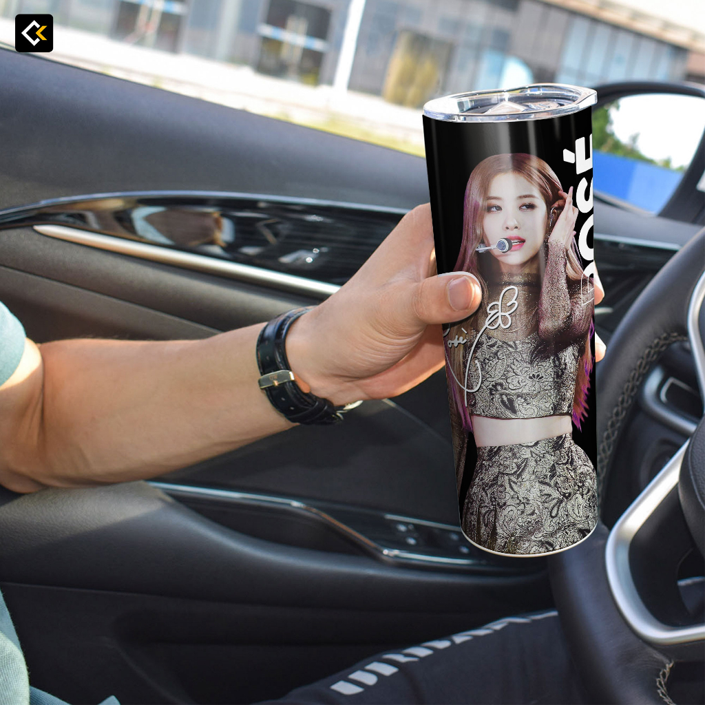 Bình Giữ Nhiệt BLACKPINK ROSÉ - Ly Giữ Nhiệt BLACKPINK ROSÉ - Bình Nước BLACKPINK ROSÉ -2 lớp thép không gỉ SUS304-600ml