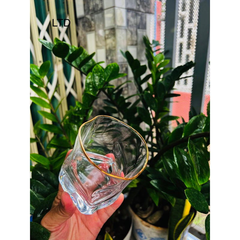 Ly thuỷ tinh origami phong cách, ~280ml thiết kế độc đáo