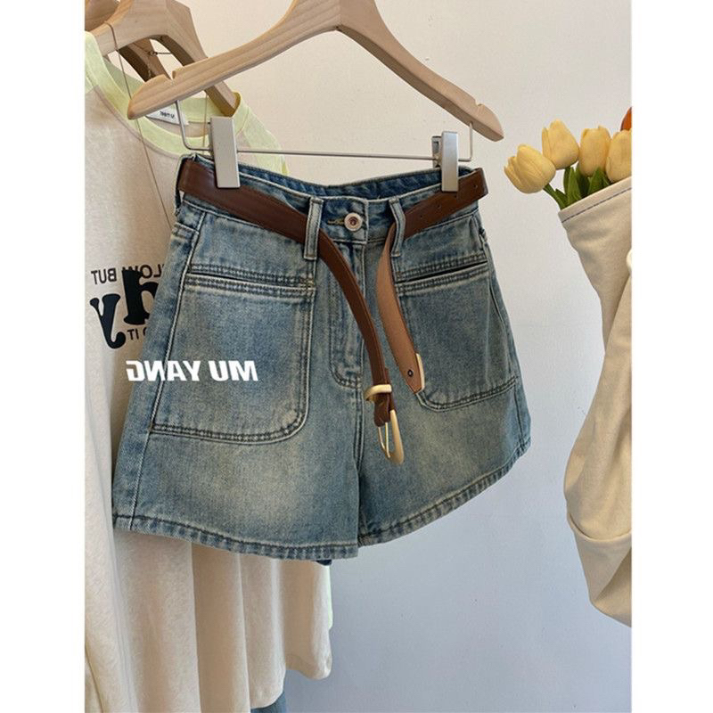 Quần sooc jean lưng cao 3 màu quảng châu - ảnh thật ở cuối