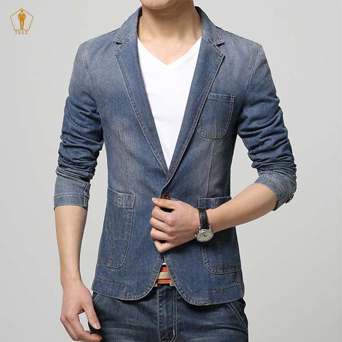 Aó Vest nam TRAZ chất liệu Jean cao cấp vest được thiết kế theo phong cách hàn quốc