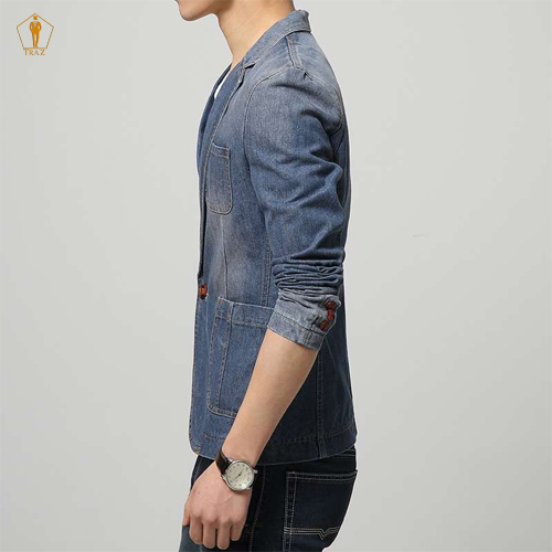 Aó Vest nam TRAZ chất liệu Jean cao cấp vest được thiết kế theo phong cách hàn quốc