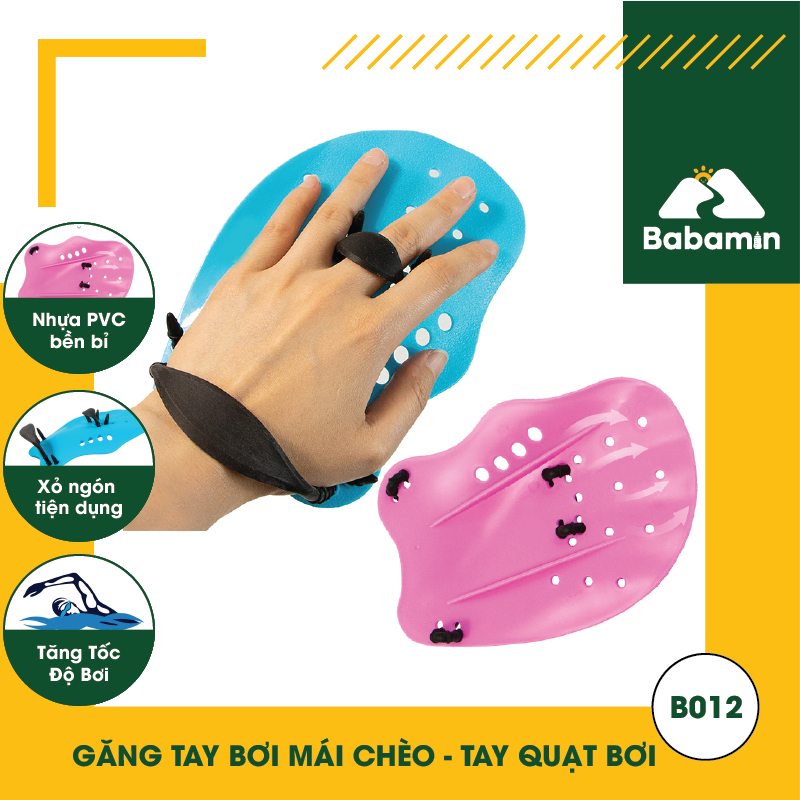Tay Bơi Mái Chèo Đeo Tay – Găng Tay Bơi – Tay Quạt Bơi Siêu Tốc – B012