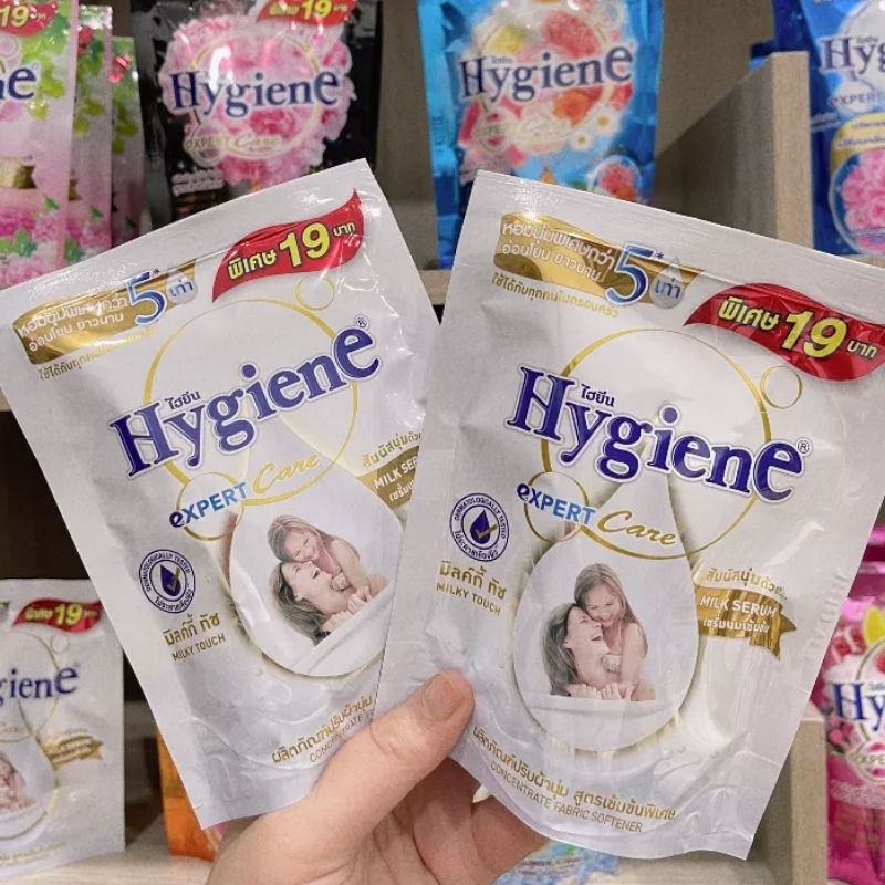 Nước xả vải Hygiene Thái Lan - Nước xả đậm đặc, siêu thơm 20ml/12 gói