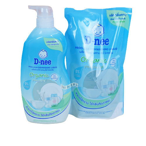 Nước rửa bình/ xúc bình sữa Dnee Thái Lan 600ml/ 500ml mẫu mới